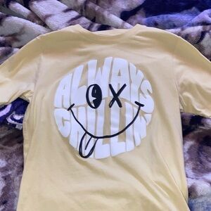Wonder Nation Yellow Tee with Smiley Graphic